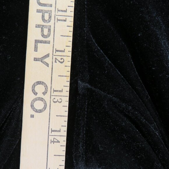 Soft Surroundings Pants Womens Size Large Black Velour Wide Leg Lounge Plush - Picture 9 of 10